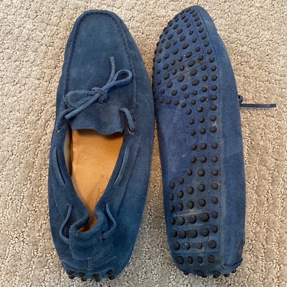 Men’s Blue Suede Tod’s Loafers - Size 11 - Picture 4 of 5